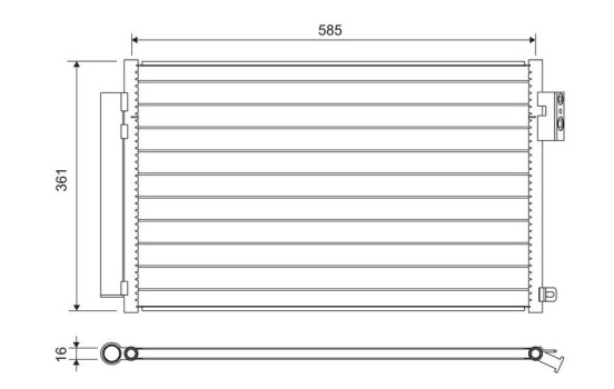 Condenser, air conditioner 822641 Valeo