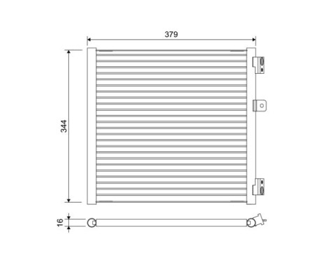 Condenser, air conditioner 822660 Valeo