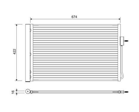Condenser, air conditioner 822662 Valeo