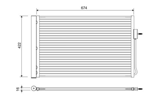 Condenser, air conditioner 822662 Valeo