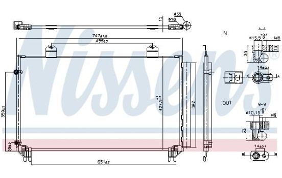 Condenser, air conditioner 940916 Nissens