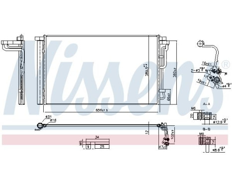 Condenser, air conditioner 941262 Nissens