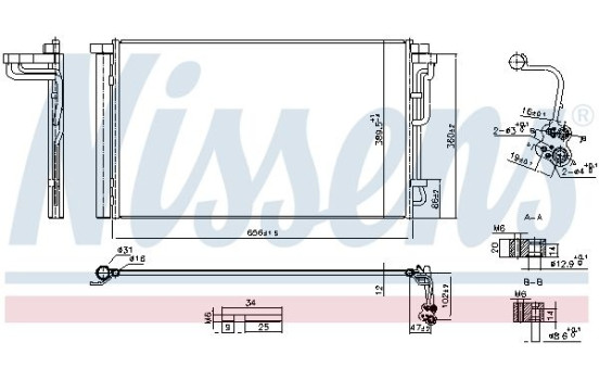 Condenser, air conditioner 941262 Nissens
