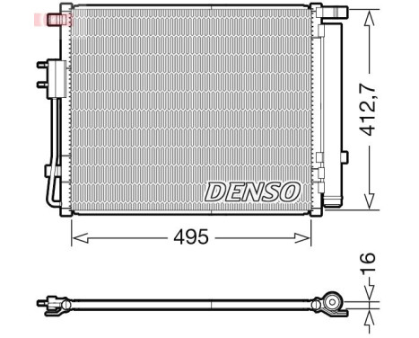 Condenser, air conditioner DCN41012 Denso