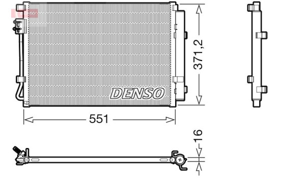 Condenser, air conditioner DCN41022 Denso