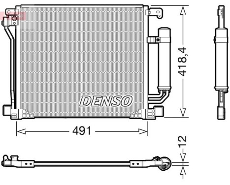 Condenser, air conditioner DCN46025 Denso