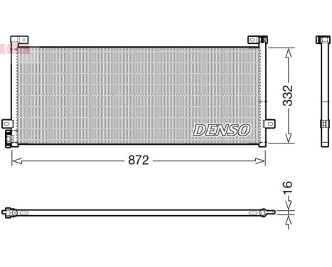 Condenser, air conditioner DCN99072 Denso