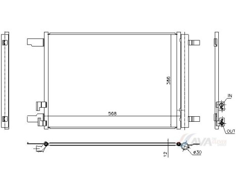 Condenser, air conditioner VN5449D Ava Quality Cooling