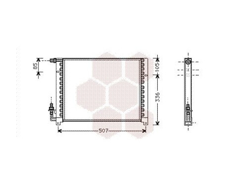 Condenser, air conditioning 01005061 International Radiators, Image 2