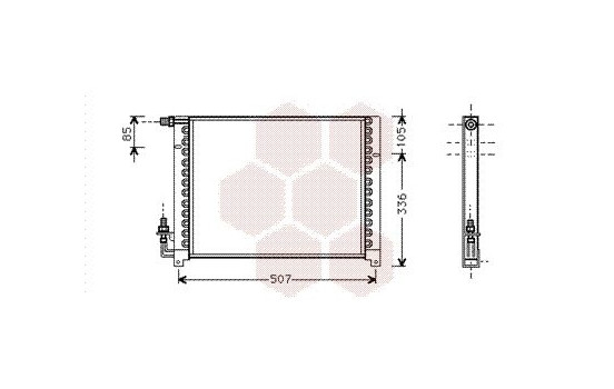 Condenser, air conditioning 01005061 International Radiators, Image 2