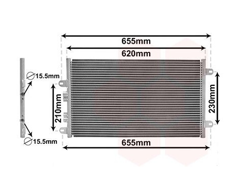 Condenser, air conditioning 01005077 International Radiators, Image 2