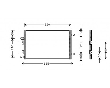 Condenser, air conditioning 01005077 International Radiators