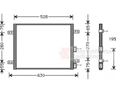 Condenser, air conditioning 01005081 International Radiators, Image 3