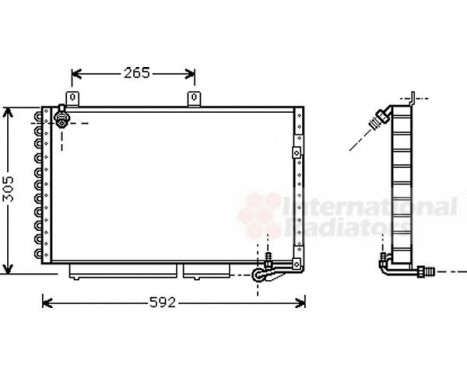 Condenser, air conditioning 03005120 International Radiators, Image 2