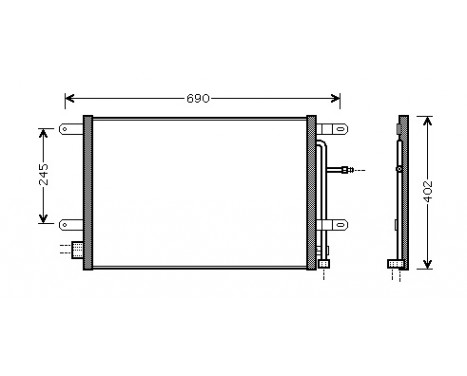 Condenser, air conditioning 03005238 International Radiators, Image 2