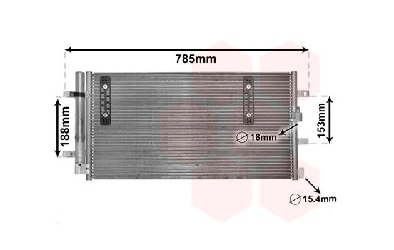 Condenser, air conditioning 03005297 International Radiators, Image 2
