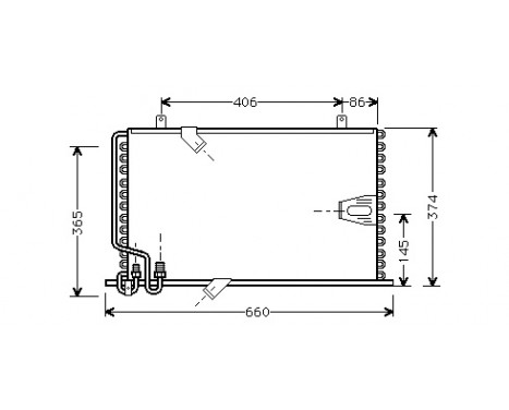Condenser, air conditioning 06005184 International Radiators, Image 2