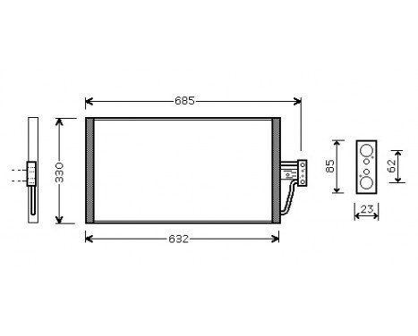 Condenser, air conditioning 06005254 International Radiators, Image 2