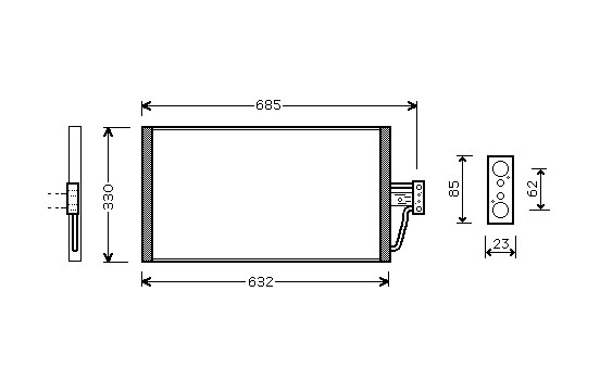 Condenser, air conditioning 06005254 International Radiators, Image 2