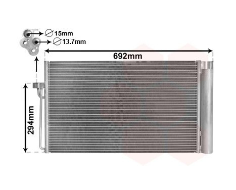 Condenser, air conditioning 06005273 International Radiators, Image 2