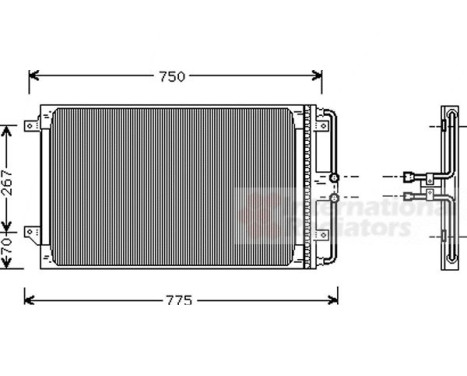 Condenser, air conditioning 07005021 International Radiators, Image 2