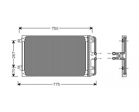 Condenser, air conditioning 07005021 International Radiators