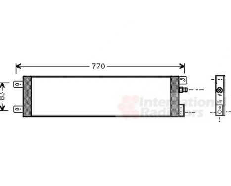 Condenser, air conditioning 07005025 International Radiators, Image 2