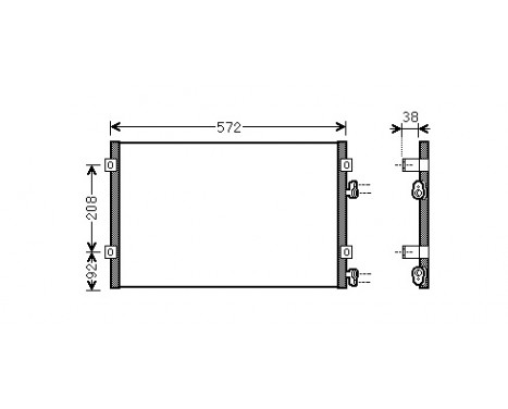 Condenser, air conditioning 07005103 International Radiators