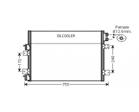 Condenser, air conditioning 07005113 International Radiators
