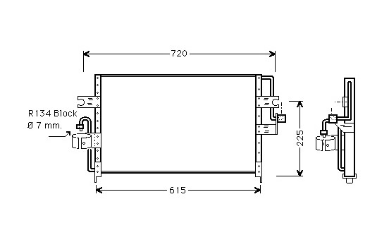 Condenser, air conditioning 13005166 International Radiators