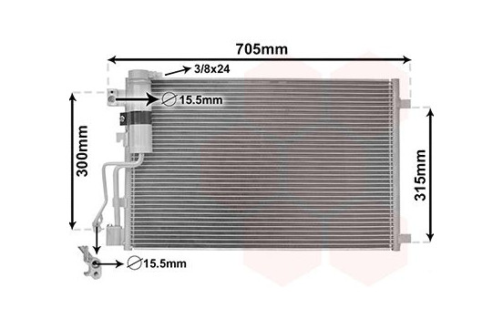 Condenser, air conditioning 13005283 International Radiators, Image 2