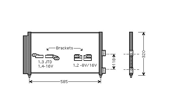 Condenser, air conditioning 17005289 International Radiators