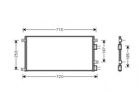 Condenser, air conditioning 28005058 International Radiators
