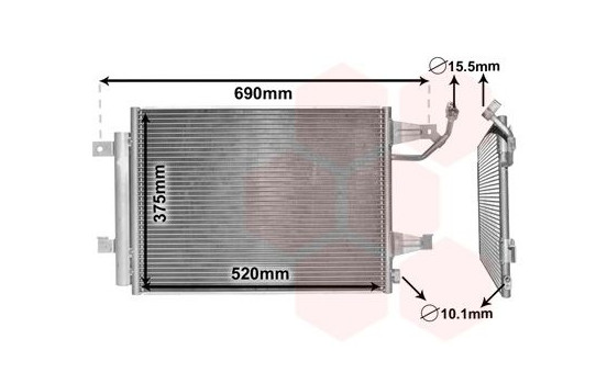 Condenser, air conditioning 32005177 International Radiators, Image 2