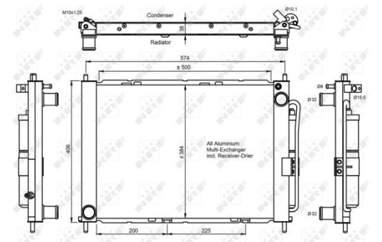 Condenser, air conditioning 350056 NRF, Image 2