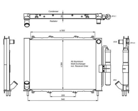 Condenser, air conditioning 350058 NRF, Image 2