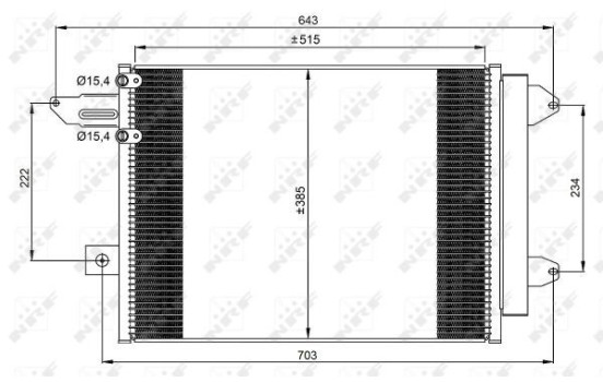 Condenser, air conditioning 350070 NRF