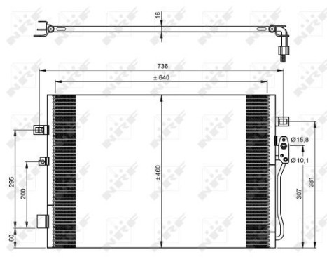 Condenser, air conditioning 350087 NRF, Image 5