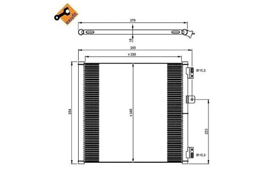Condenser, air conditioning 350204 NRF, Image 3