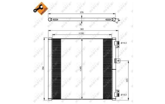 Condenser, air conditioning 350204 NRF, Image 4