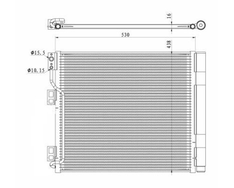 Condenser, air conditioning 350327 NRF, Image 2