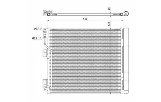 Condenser, air conditioning 350327 NRF, Image 2
