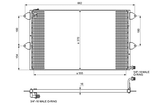 Condenser, air conditioning 35034 NRF, Image 2