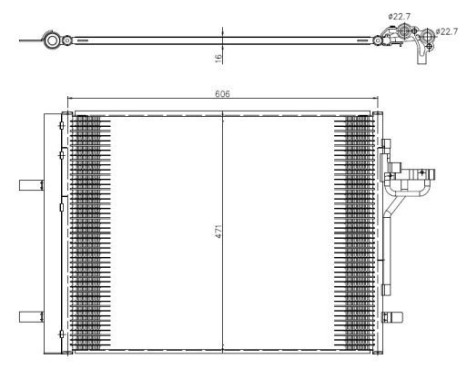 Condenser, air conditioning 350375 NRF