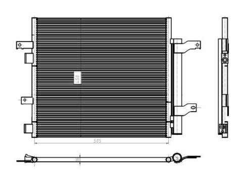 Condenser, air conditioning 350388 NRF