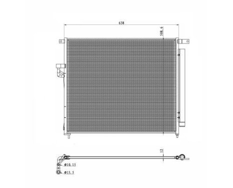 Condenser, air conditioning 350425 NRF