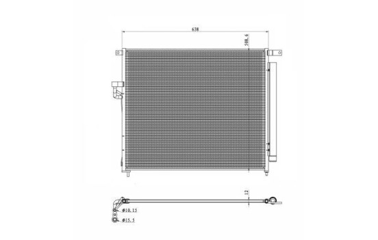 Condenser, air conditioning 350425 NRF
