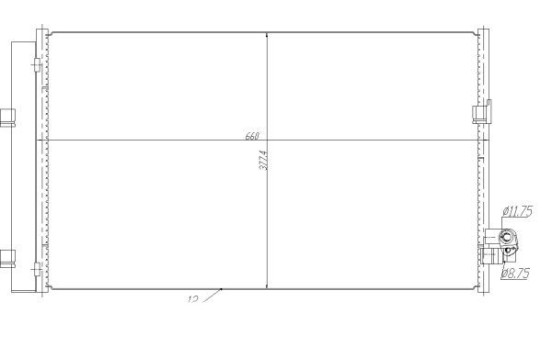 Condenser, air conditioning 350476 NRF, Image 2