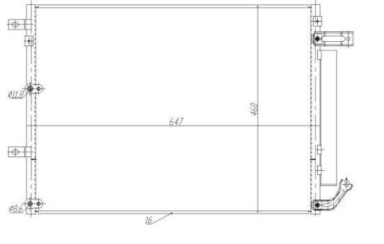Condenser, air conditioning 350485 NRF
