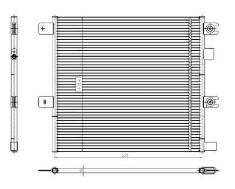 Condenser, air conditioning 350504 NRF, Image 5
